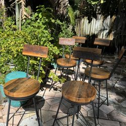 Rustic Aspen, Barstool Set Of Six