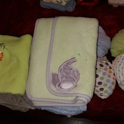 Lot of Baby Blankets and fitted baby mattress sheets