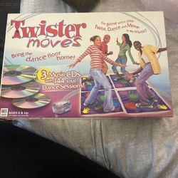 MILTON BRADLEY TWISTER MOVES 2003 EDITION HASBRO 3 MUSIC CD's 144 DANCE SESSIONS