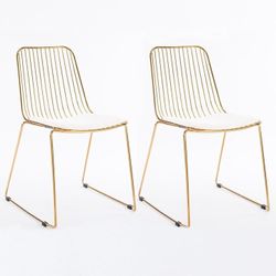 Set Of 4 Gold Dining Room Chair Heavy Duty, Dining Chairs Set of 2 with