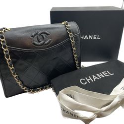 Chanel Lambskin Quilted Single Flap Shoulder Bag