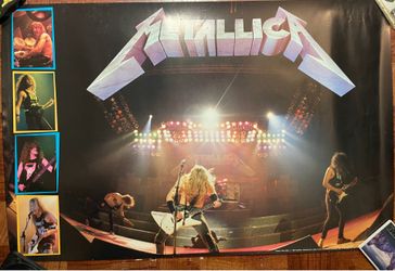 Vintage 80’s Metallica Poster Brockum 1987