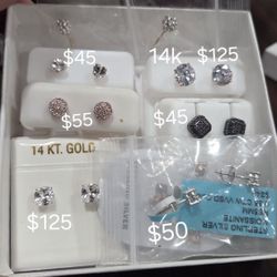 Gold,Moissanite Earrings 