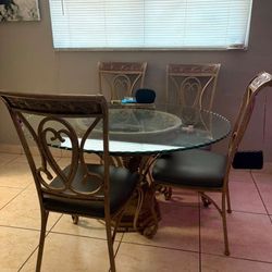 Glass Dining Table Set 