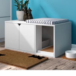 Cat litter Box Enclosure-gray 