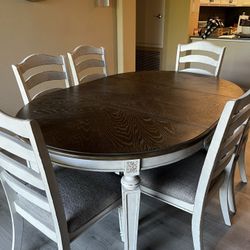 Ashley Oval Dining Table with 6 Chairs Set