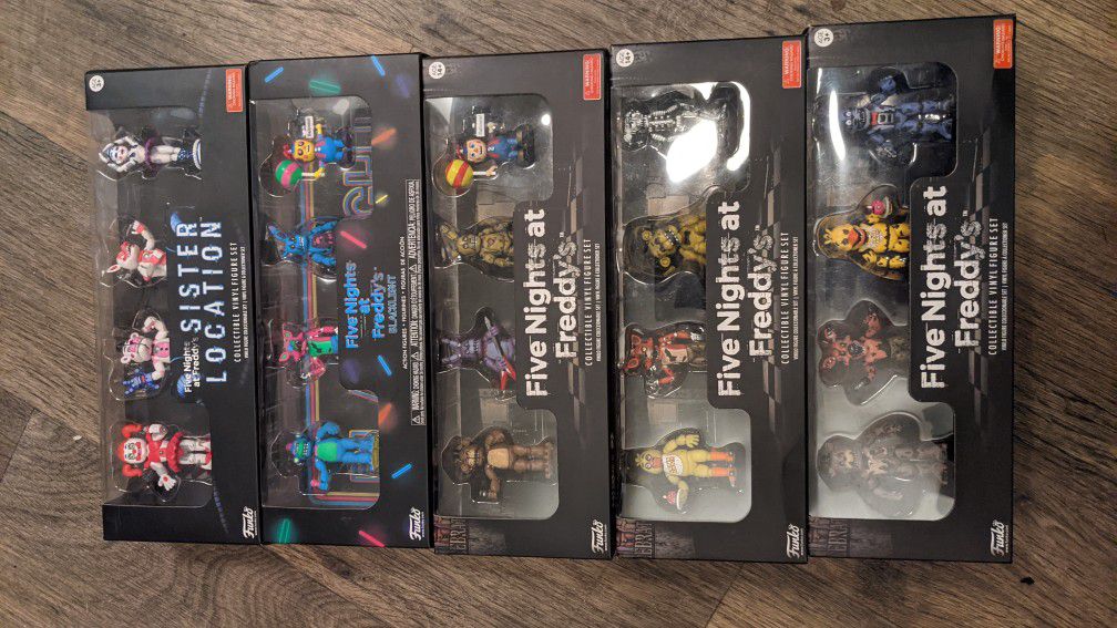 FNAF Mini Collectable Figurines (Plushies & Hand painted Mask Free W/ Purchase)