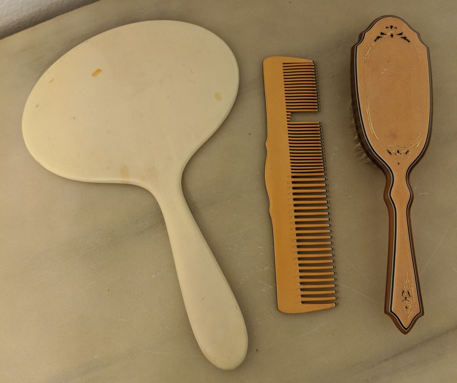Vintage Brush / Mirror Set