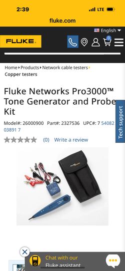 Fluke Pro 3000 Toner And Probe Kit