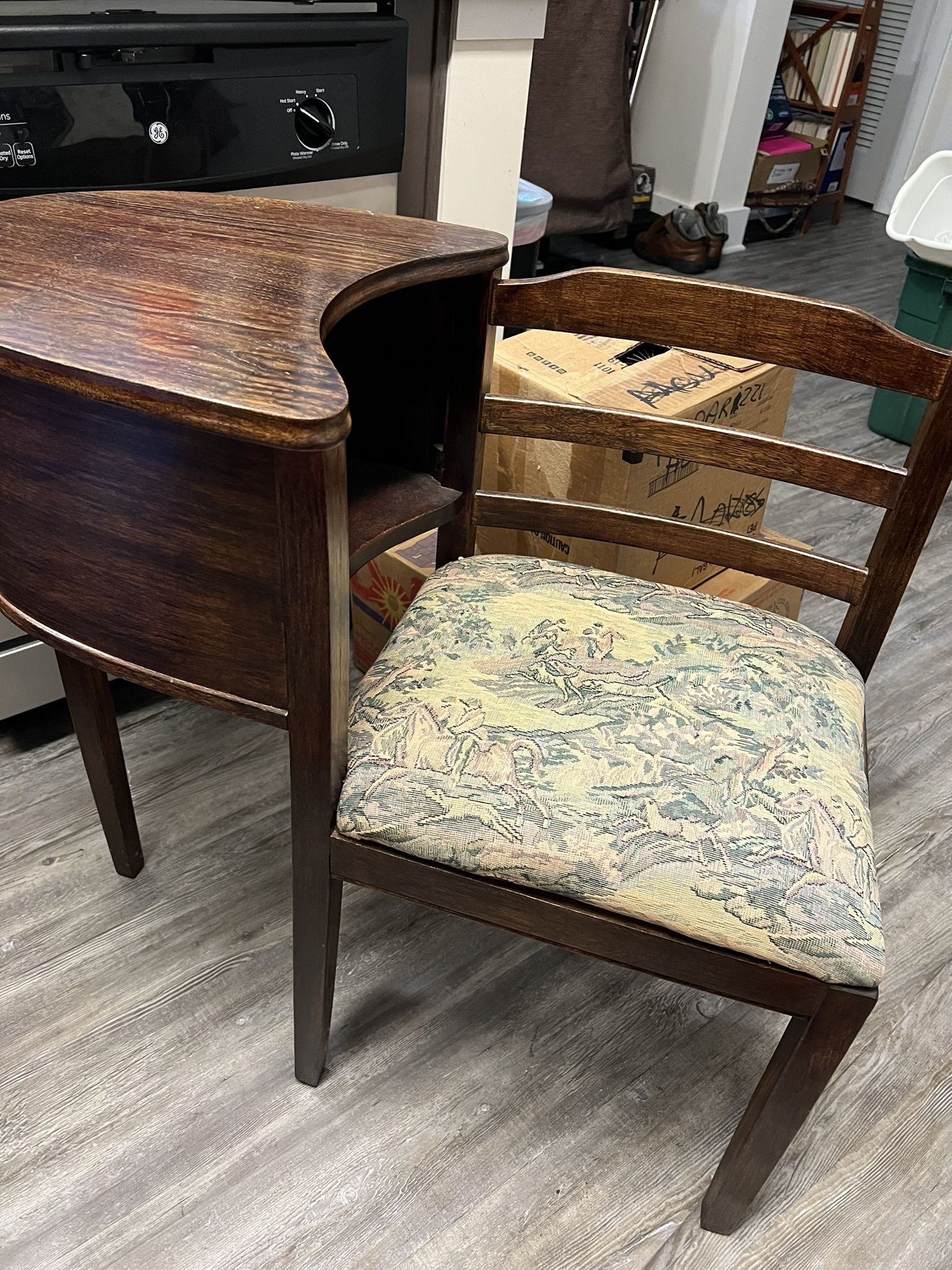 Antique telephone table aka Gossip bench