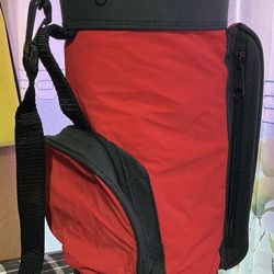 Insulated Mini Golf Bag Drinks Cooler Red And Black