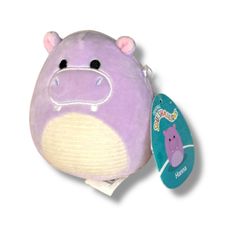 Squishmallows Hanna the Purple Hippo Plush – 5” – Lavender Hippo – NWT