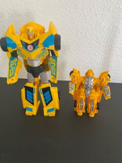 Transformers Bumblebee Autobot Transforming Action Figure 8 in Yellow Blue