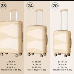 Brand New Suitcases 3 Pieces Set