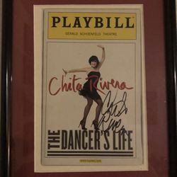 Framed Chita Rivera signed The Dancer's Life Playbill - 2005