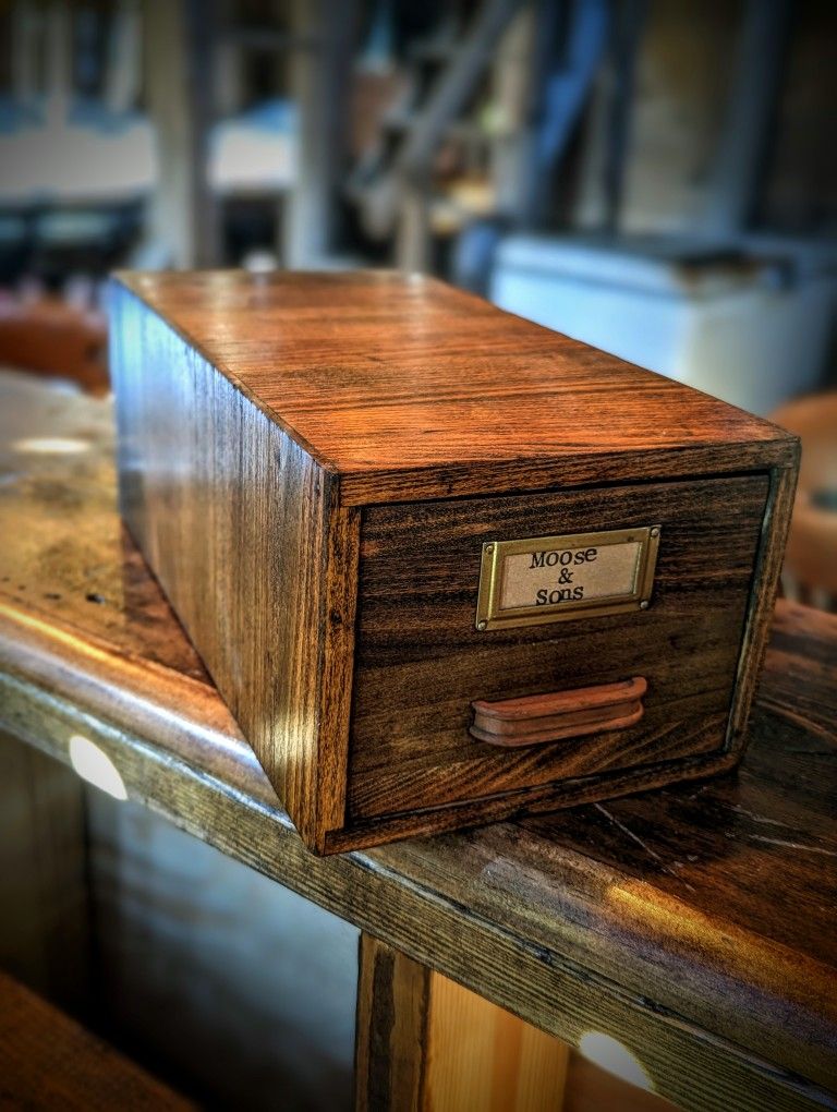 Globe-Wernicke Co. Single Card Index Cabinet.