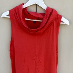EXPRESS Red Cowl Neck Sleeveless Dress Small