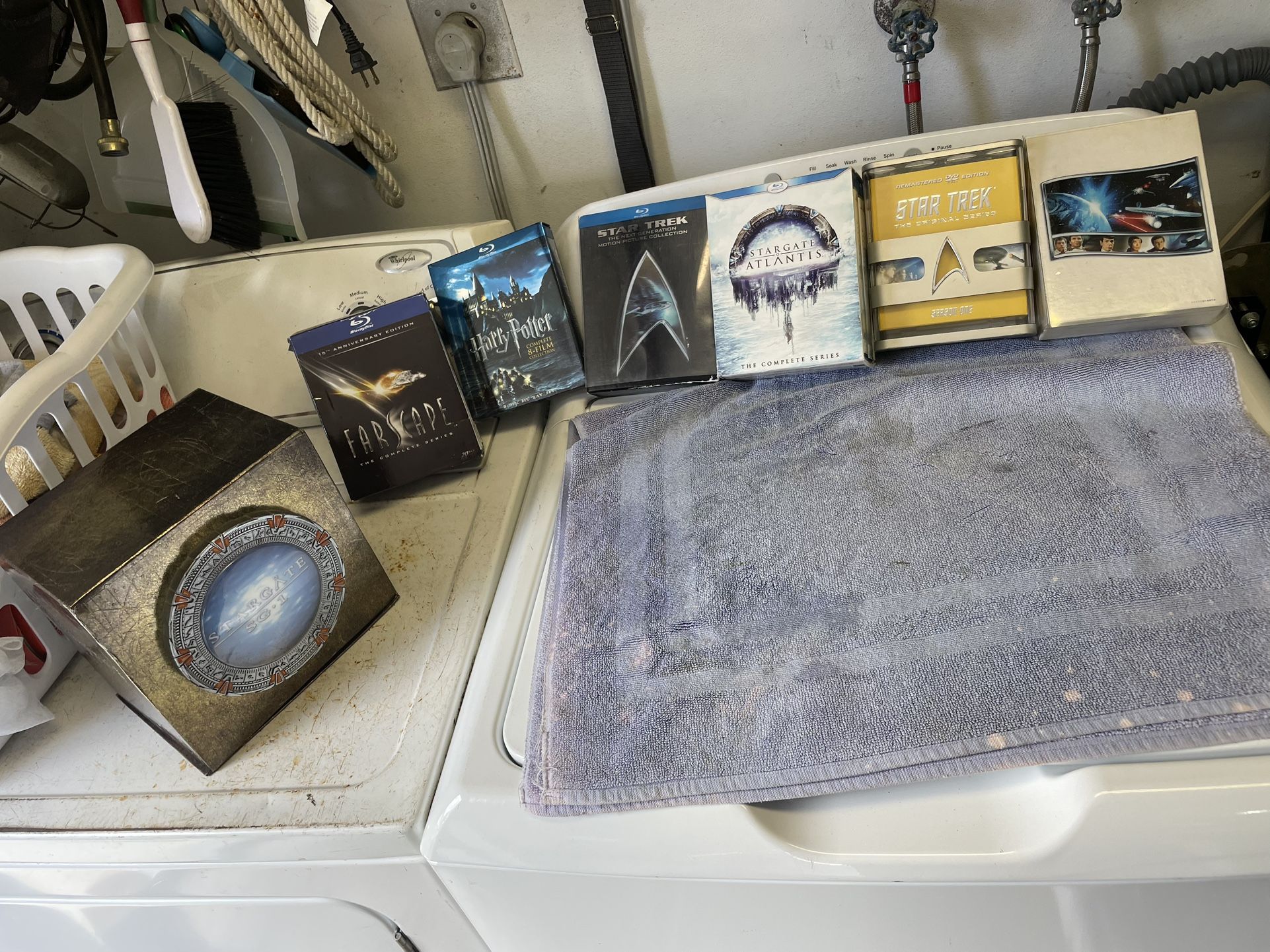 Star Trek, Harry Potter Stargate Blu-ray DVDs selling everything altogether