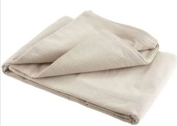 New 4'×14' canvas drop cloth and a used 8'×8' - both for$10