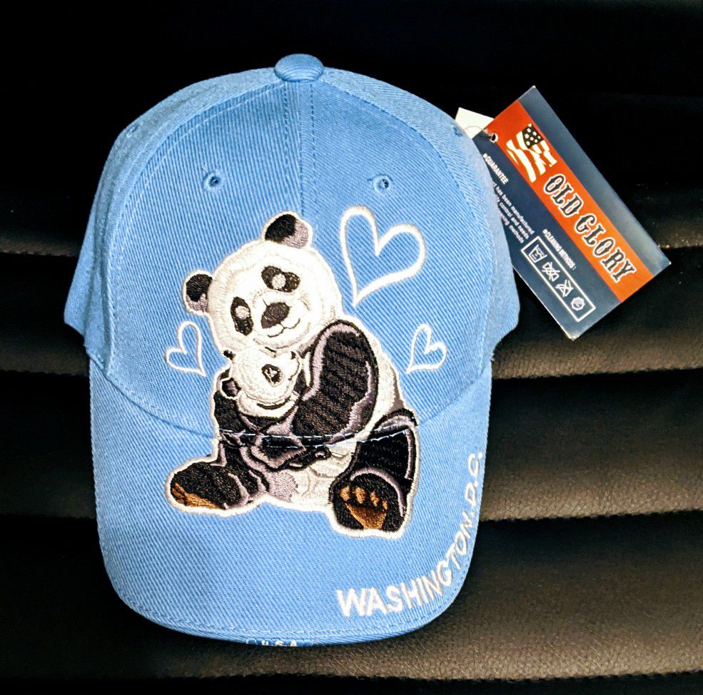 Washington DC Panda Hat New Light Blue
