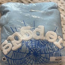 SP5DER BLUE RIHNESTONE HOODIE