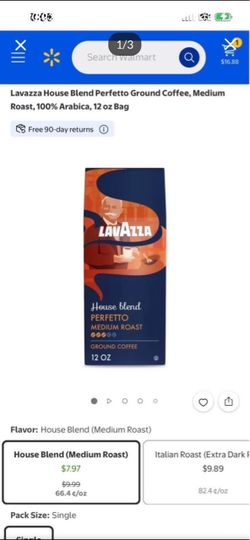 Lavazza House Blend Perfetto Ground Coffee Medium Roast ( pack of 6 )