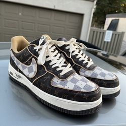 Louis Vuitton Nike Air Force 1 Low Monogram Brown Damier Azur US MENS SIZE 8.5 *USED* $6000 (willing to negotiate)