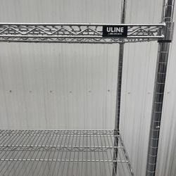 Uline wire metal shelf