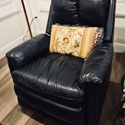 Black Faux-leather Recliner