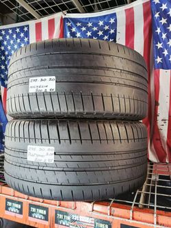 ✅ 275/30R20 MICHELIN PILOT SPORT A/S 3+ ZP RUN FLAT Ultra High Performance All-Season 275/35ZR20 2 NICE USED TIRES