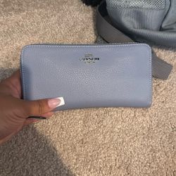 baby blue Coach Wallet