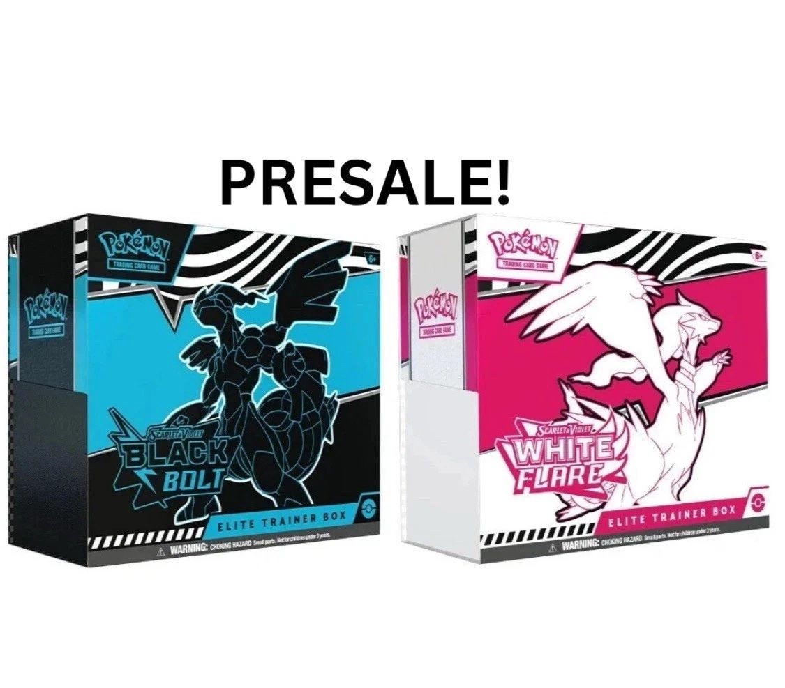 PRESALE - Black Bolt White Flare ETBs and Bundles