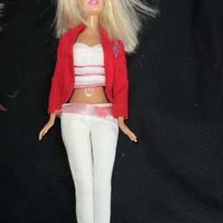 Barbie doll with pink and white outfit dolls