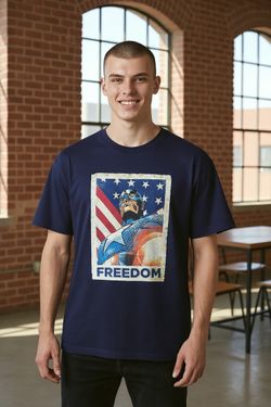 Vintage Shirt Mens Medium Blue Captain America Marvel Comics Graphic EUC