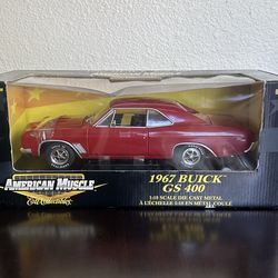 1/18 1967 Buick GS 400 Elite Red ERTL American Muscle Diecast Model Car