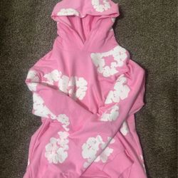 Denim Hoodie Pink (S)