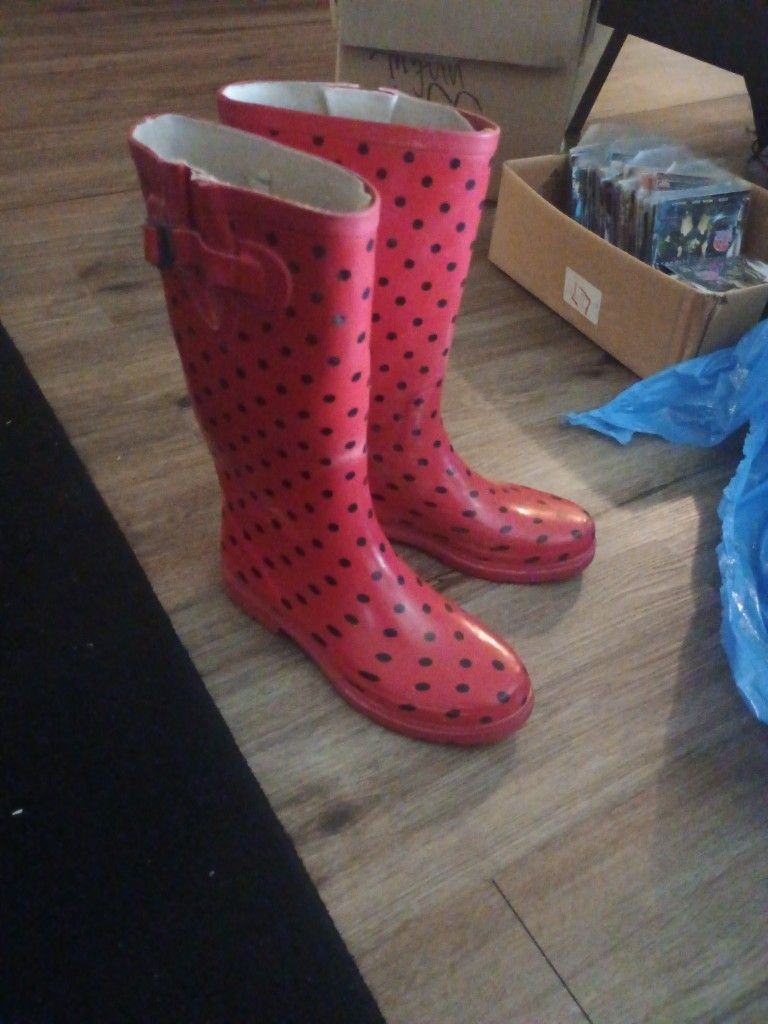Lady Bug Rain Boots