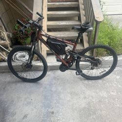 Converted Mountain E Bike With BAFANG Motor