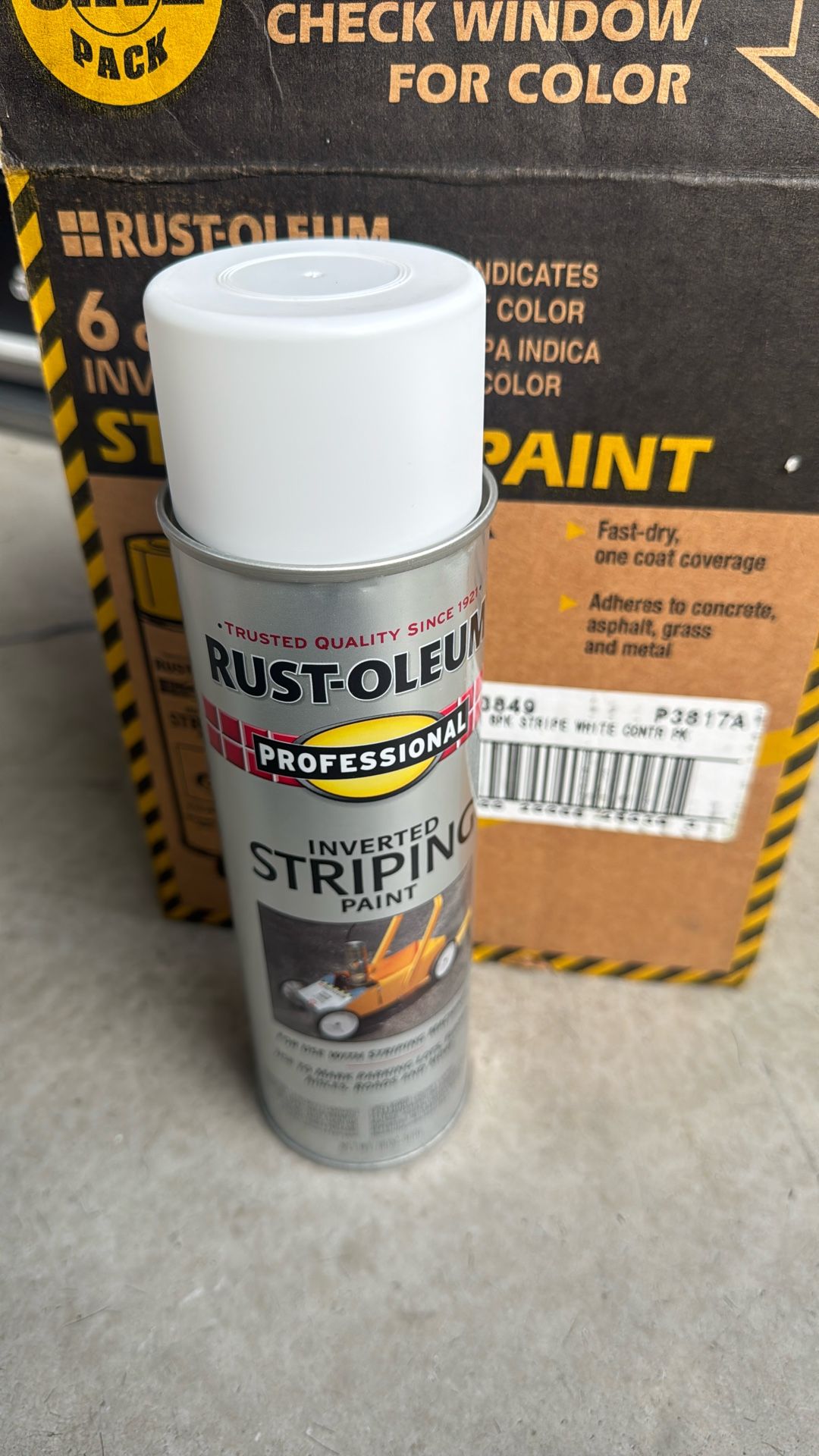 Rust-oleum Inverted Striping Paint Cans (white ) 6 Pack