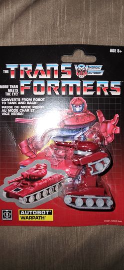 Transformers G1 Warpath Reissue