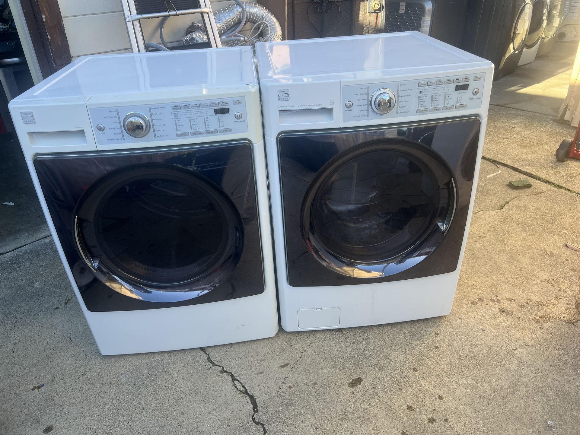 Kenmore front load Gas washer and dryer in good condition with three months warranty free delivery in the Oakland area outside the Oakland Shi area a