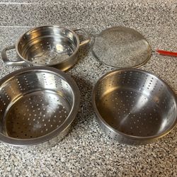 Stainless Steel Steamer / Colander Inserts + Splatter Screen