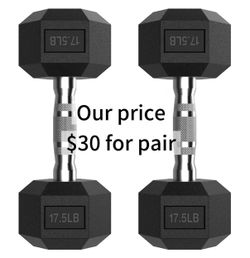 🥨A Pair of Dumbbell 17.5 lb, Weights Dumbbells for Women&Men for Home Gym