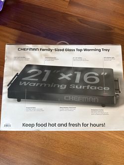 Chefman Family-Sized Glass Top Warming Tray