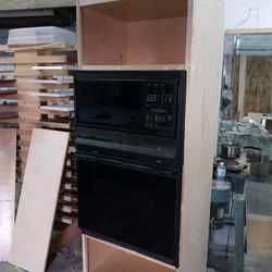 Black 30 Inch Used Microwave Oven Combo