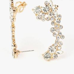 Brand New Gorgeous Ear Crawelers Earrings ( Never Used ) Still Sealed In Package.