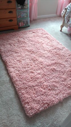 New pink shag rug
