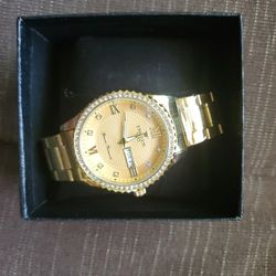 BRAND NEW LUXURY WATERPROOF STAINLESS STEEL BUSINESS DRESS,CASUAL ANALOG,QUARTZ DIAMOND GOLD COATED CLASSIC CHRONOGRAPH WRIST WATCH