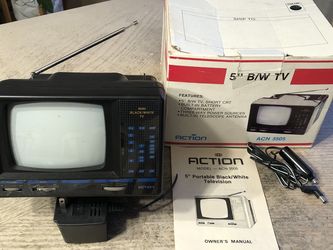 5 inch black and white TV radio