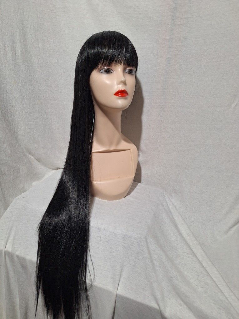 Human Hair Blend Wig